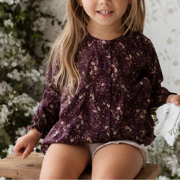 Jamie Kay Other - Jamie Kay Lila blouse in Luna willow floral 6-12m- Organic Cotton